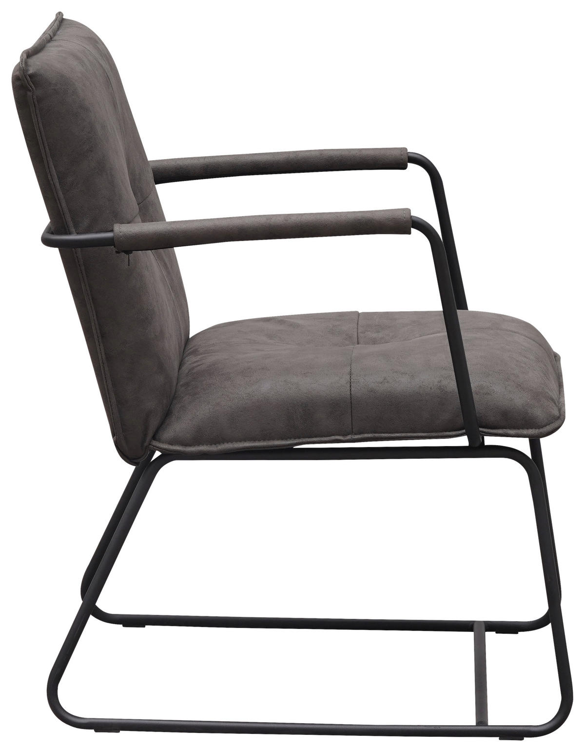 SESSEL Anthrazit    - Anthrazit/Schwarz, MODERN, Textil/Metall (65/80/68cm) - MID.YOU