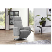 RELAXSESSEL 71/110/82 cm  in Textil Grau  - Chromfarben/Grau, KONVENTIONELL, Textil/Metall (71/110/82cm) - Sit & More