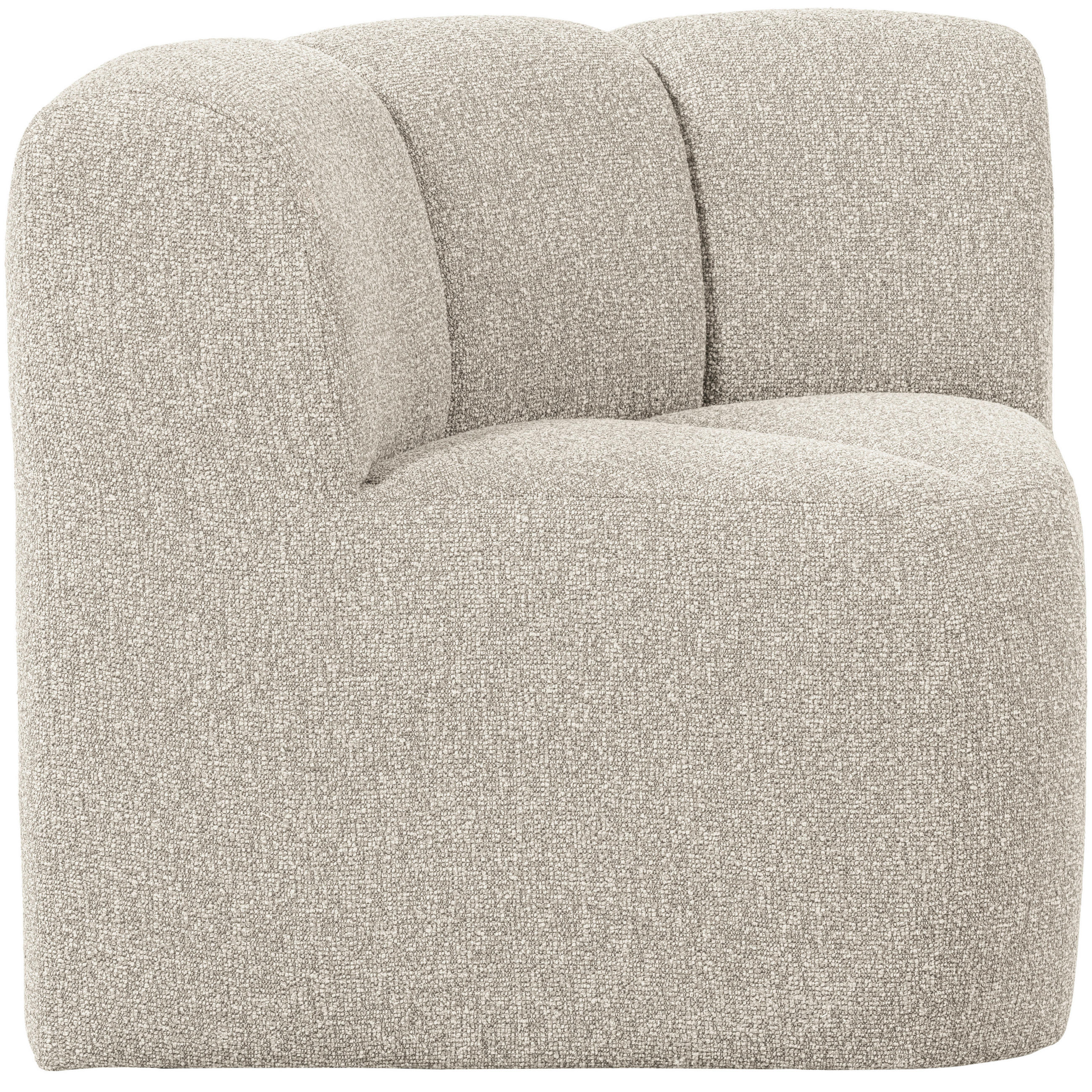 ECKBANK  in Beige  - Beige/Schwarz, MODERN, Kunststoff/Textil (83/83/83cm) - Livetastic