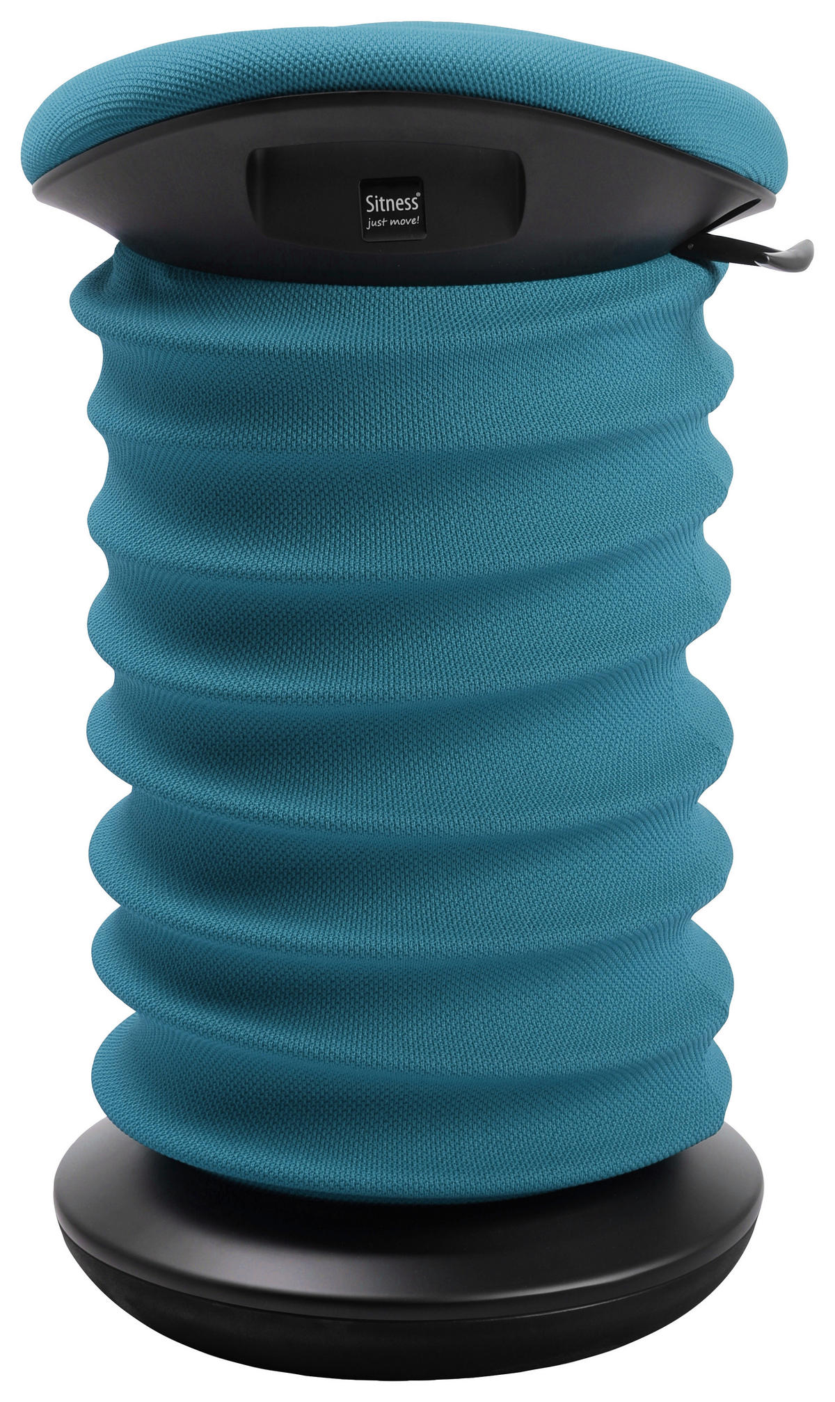 BÜROHOCKER 37,5/53-64/36 cm  - Türkis/Schwarz, Design, Kunststoff/Textil (37,5/53-64/36cm) - Topstar