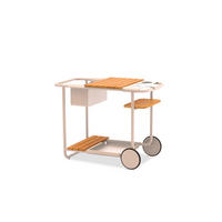 GARTEN-SERVIERWAGEN - Beige, Modern, Holz/Metall (90,5/51,5/68cm) - Zebra 