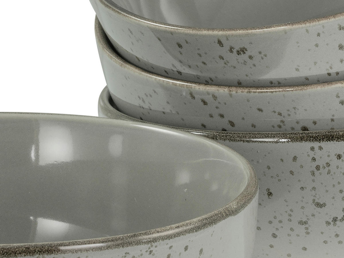 SCHÜSSELSET Nature Collection 4-teilig  - Grau, Design, Keramik - Creatable