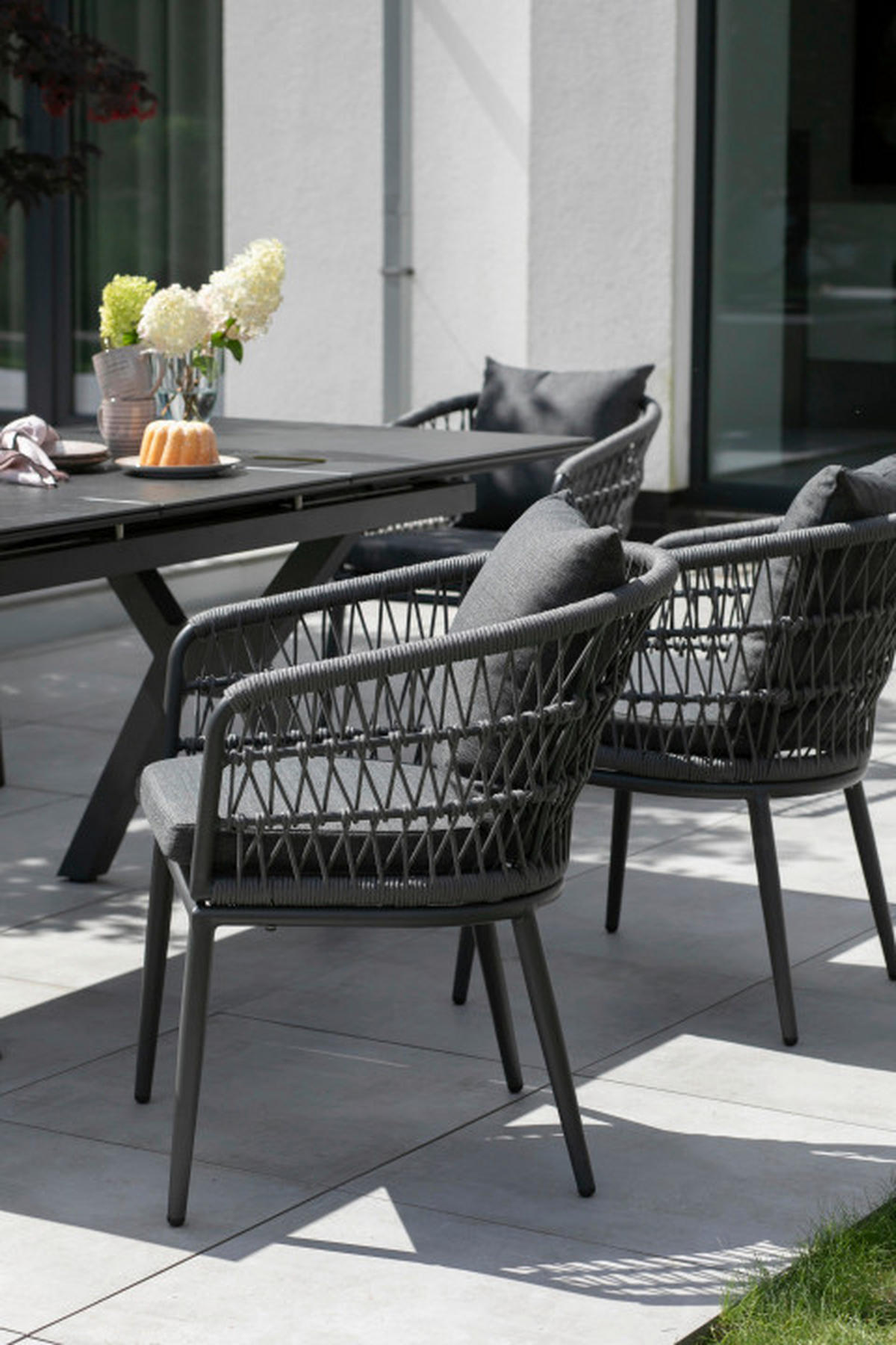 GARTENSESSEL Metall, Kunststoff, Textil Grau  - Grau, Basics, Kunststoff/Textil (58/78/63cm) - Gardenson