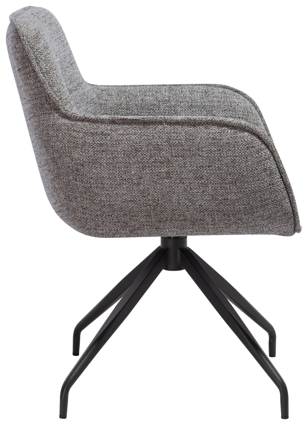 ŽIDLE S PODRUČKAMI, železo, mikrovlákno, šedá - šedá/černá, Design, kov/textil (63/84/62cm) - Novel