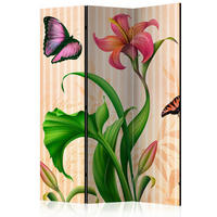 PARAVENT mit 3  Flügel - Multicolor, Basics, Holz/Textil (135/172/3cm) - artgeist