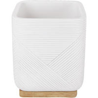 ZAHNPUTZBECHER Kunststoff, Naturmaterialien  - Weiss, Basics, Naturmaterialien/Kunststoff (8/9.7/8cm) - Kleine Wolke
