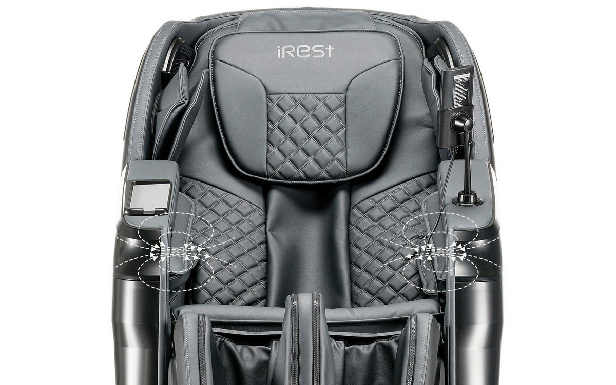 MASSAGESESSEL  mit Schwarz integrierte Lautsprecher, Relaxfunktion, Liegefunktion, Sitzheizung, Netzbetrieb, Massagefunktion, Herz-Waage-Funktion, abwischbar, ausziehbare Fußstütze, Bluetooth-Lautsprecher, Rückenlehne in S-Form  - Schwarz, Basics, Kunststoff/Textil (76/113/155-175cm) - iRest
