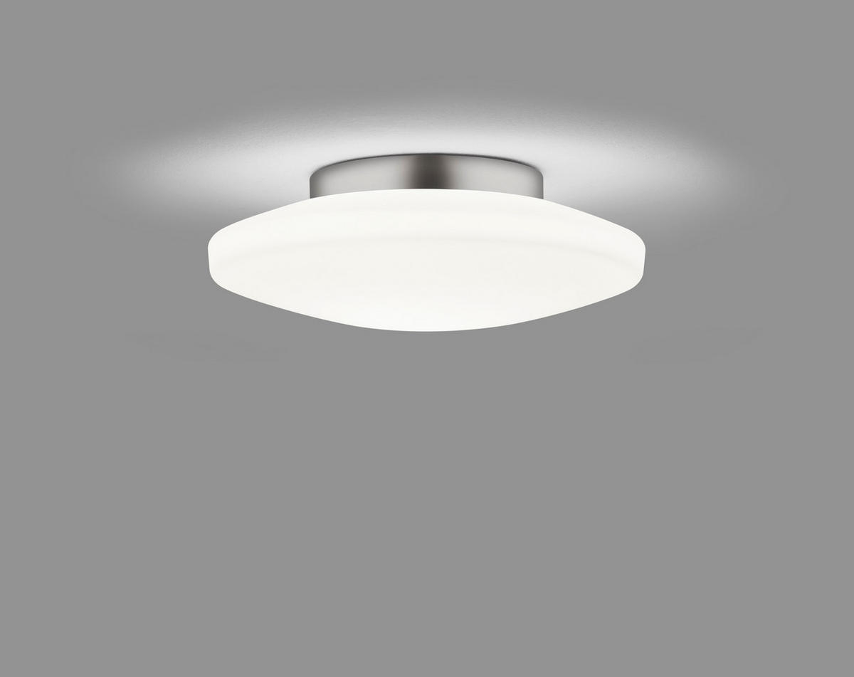 LED-DECKENLEUCHTE Kymo 26/9,5 cm   - Chromfarben/Weiß, Design, Glas/Metall (26/9,5cm) - Helestra