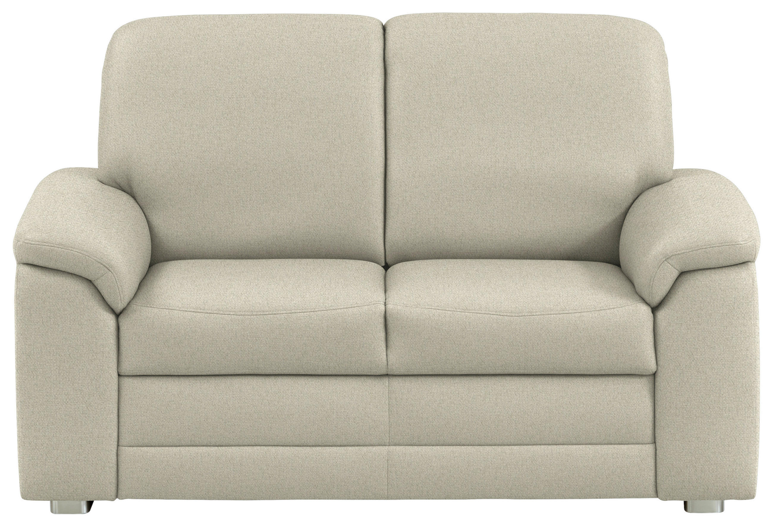2-SITZER-SOFA  in Chenille Silberfarben  - Silberfarben/Alufarben, KONVENTIONELL, Textil/Metall (156/96/89cm) - Beldomo Comfort