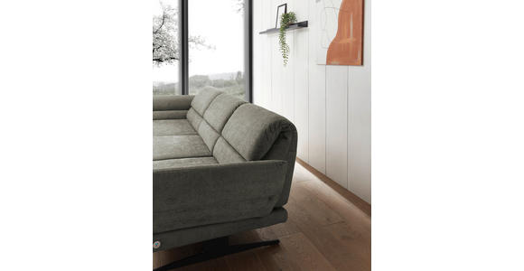 ECKSOFA in Flachgewebe Grün 176-217/259-307 cm - Schwarz/Grün, Design, Textil/Metall (176-217/259-307cm) - Dieter Knoll