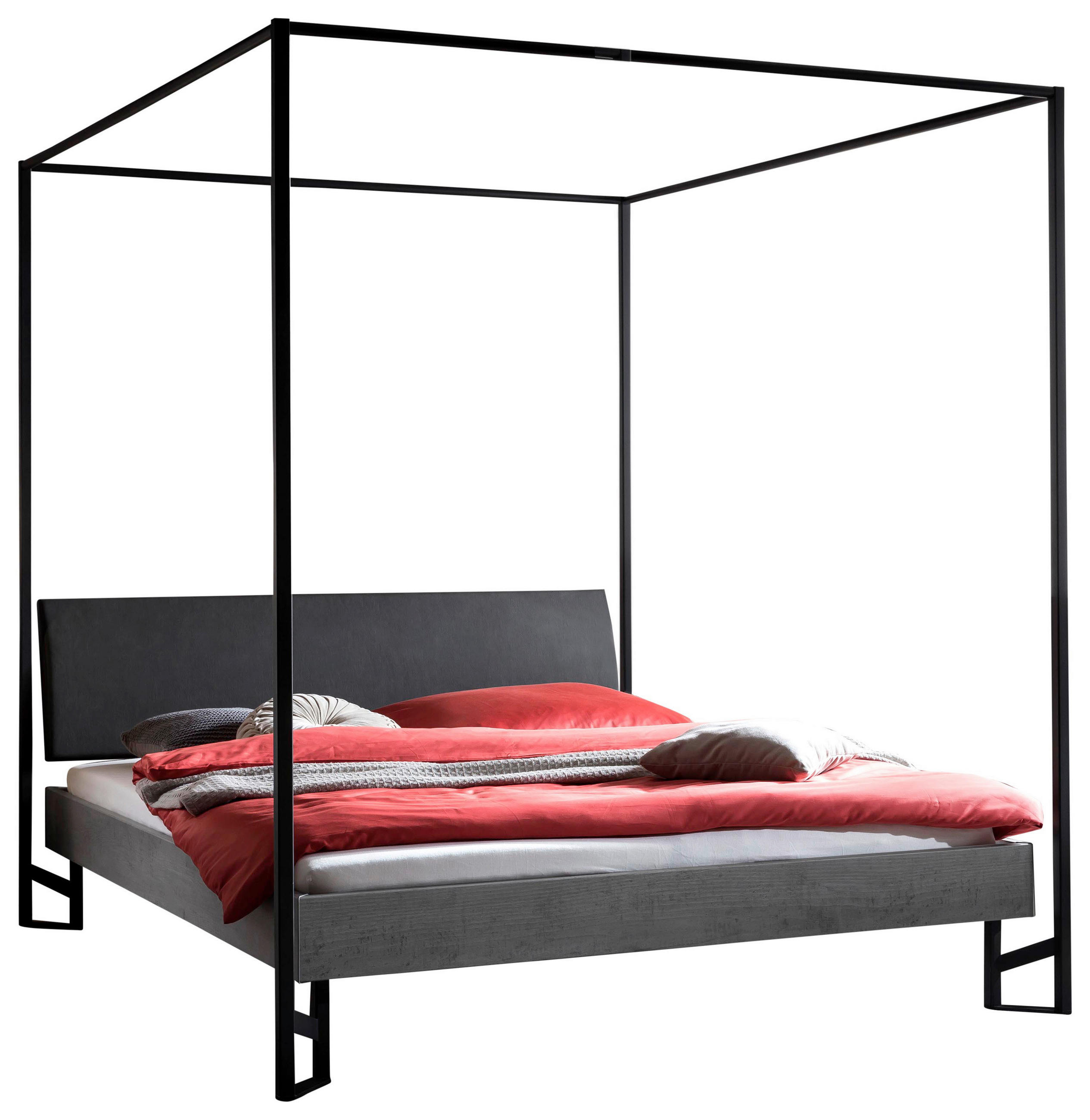 HIMMELBETT 140/200 cm  in Grau  - Anthrazit/Grau, Design, Holzwerkstoff/Textil (140/200cm) - Hasena