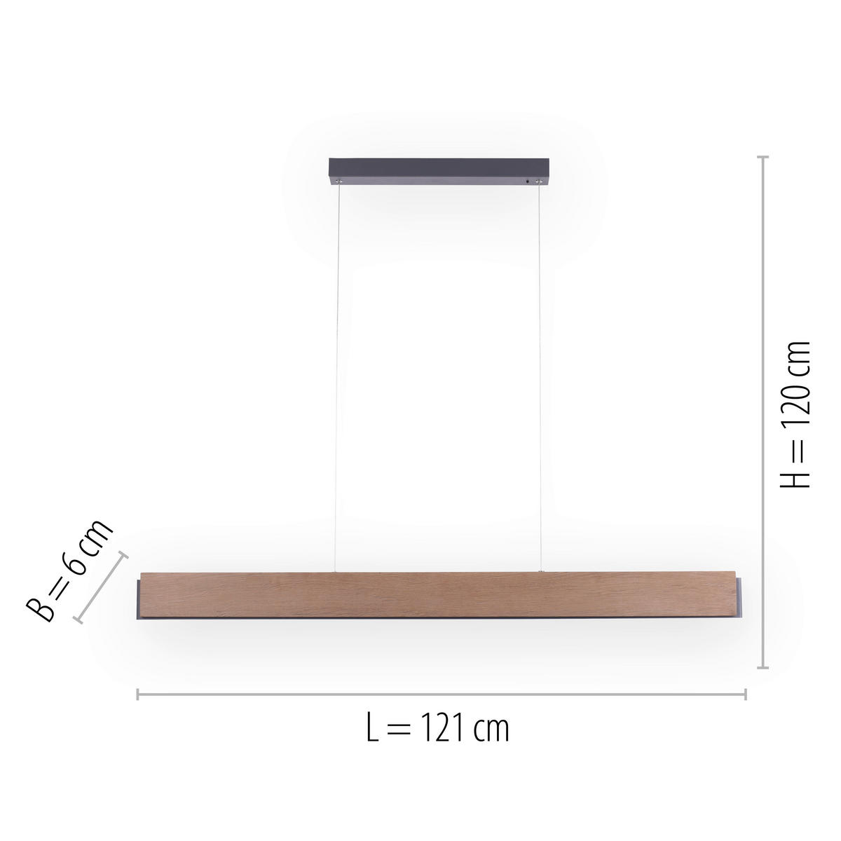 VISEČA LED-SVETILKA  Palma 43 W/4560 lm/2700-5000 K/230 V/ - Trendi, kovina (121/6/120cm)