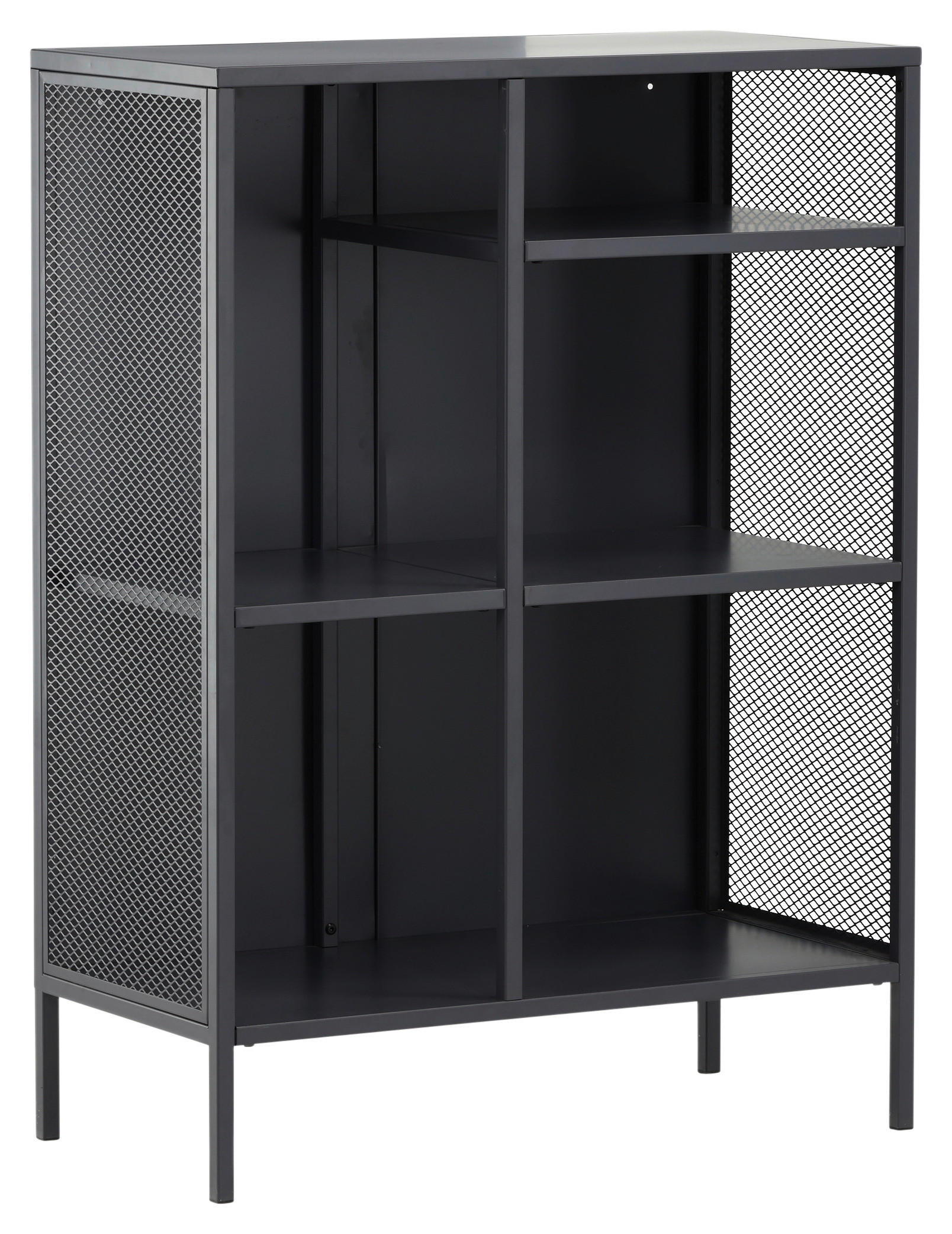 BOKHYLLA i 80/110/40 cm grå  - mörkgrå/grå, Design, metall (80/110/40cm) - Livetastic