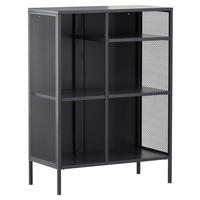 BÜCHERWAND Grau  - Dunkelgrau/Grau, Design, Metall (80/110/40cm) - Livetastic