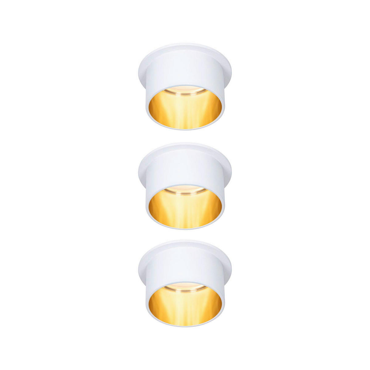 DECKENLEUCHTE 6,8/3,3 cm   - Goldfarben/Weiß, Basics, Metall (6,8/3,3cm) - Paulmann