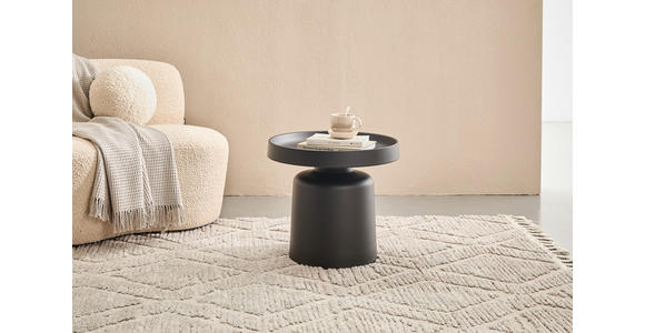 BEISTELLTISCH 50/50/44,5 cm Schwarz rund  - Schwarz, Design, Metall (50/50/44,5cm) - Landscape