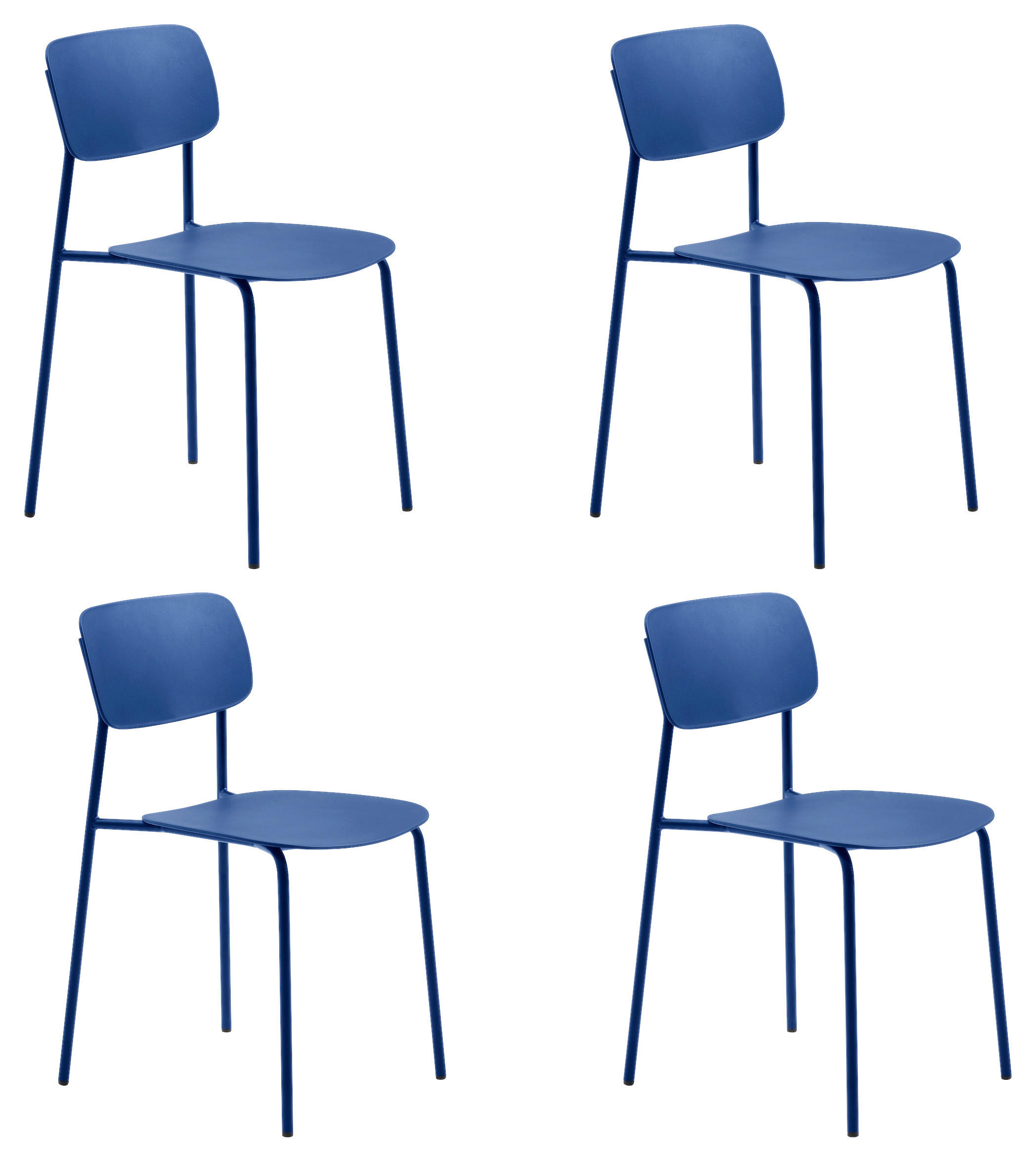 Livetastic Stuhl-Set Kirkland Blau 43.5x79x61 cm