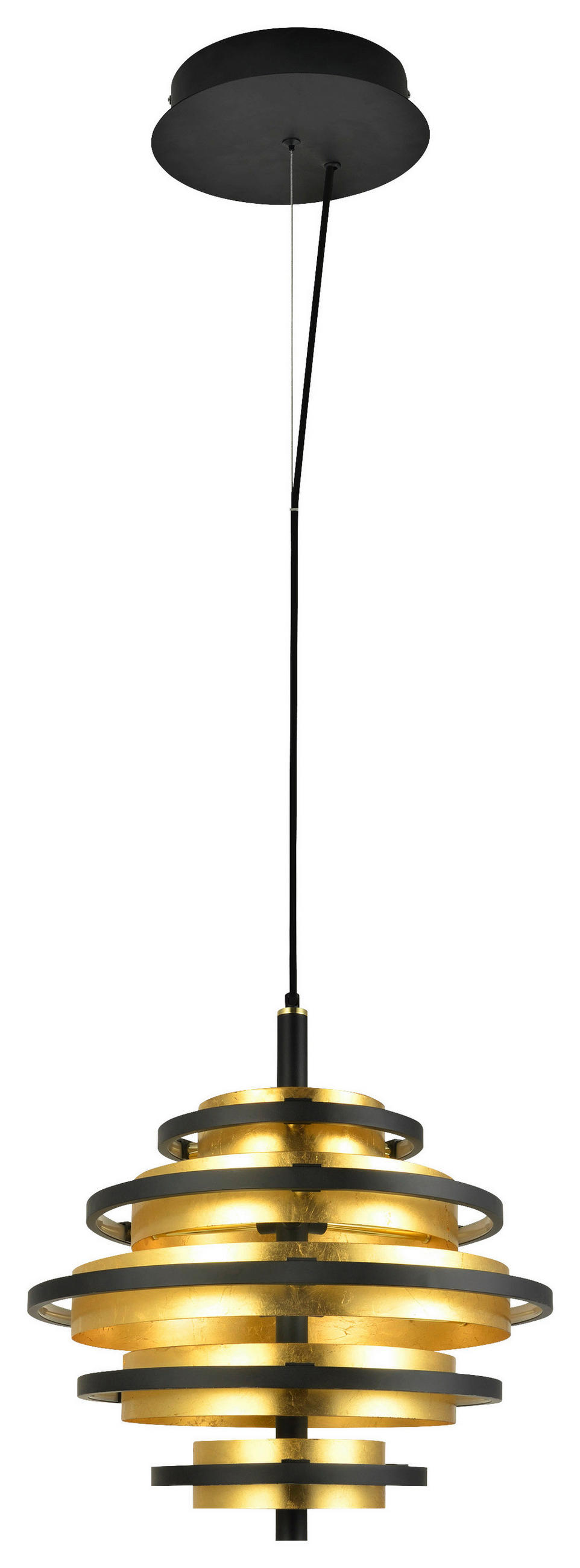 LED-PENDELLEUCHTE Hive 40/140 cm   - Messingfarben/Goldfarben, MODERN, Metall (40/140cm) - Searchlight