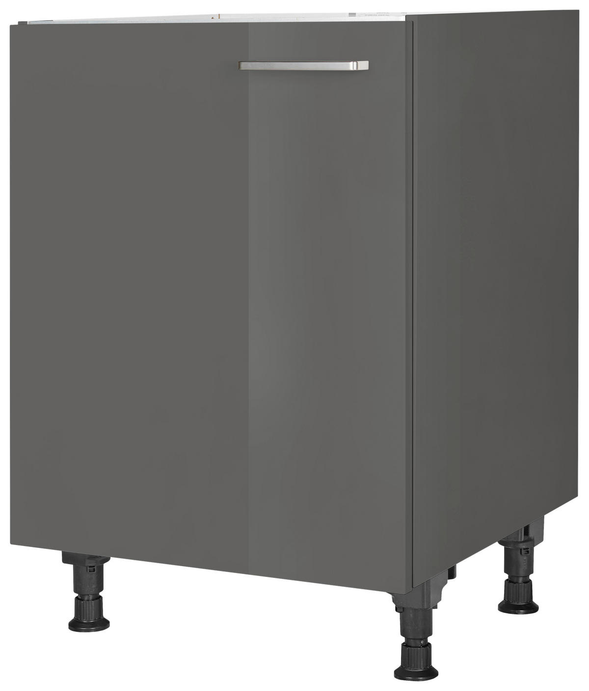 SPÜLENUNTERSCHRANK 60/87/56 cm  in Schieferfarben  - Schieferfarben/Edelstahlfarben, MODERN, Holzwerkstoff/Metall (60/87/56cm) - Nobilia