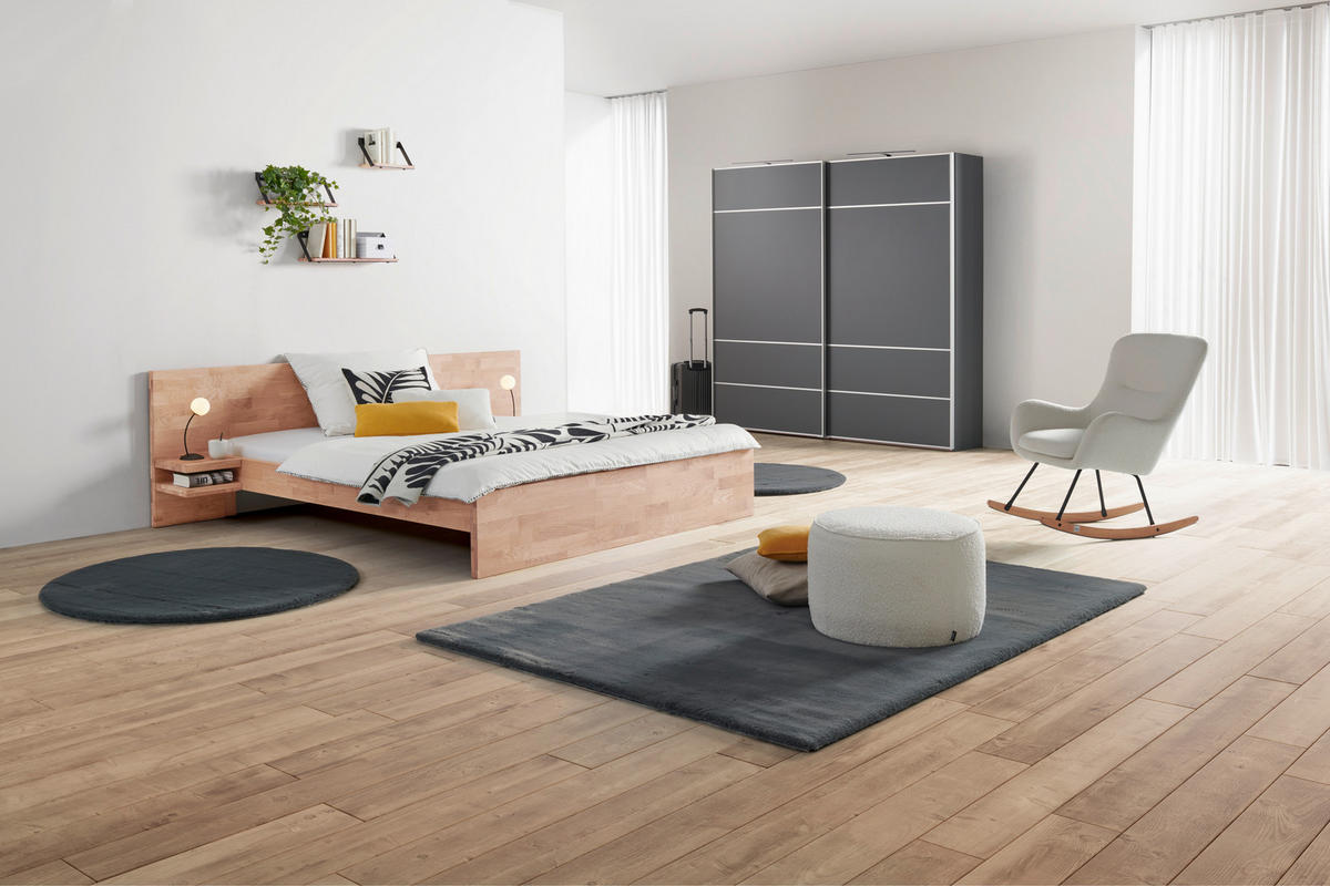 BETT 200/200 cm  Kernbuche   - Kernbuche, Natur, Holz (200/200cm) - MID.YOU