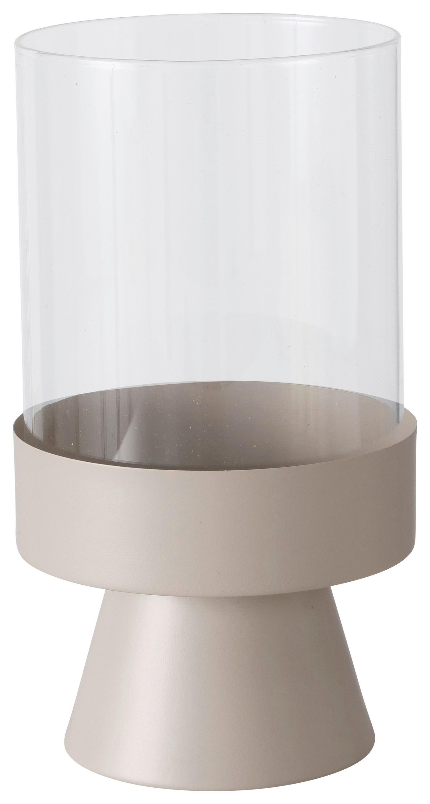 WINDLICHT - Beige, Trend, Glas/Metall (16/28cm) - Ambia Home