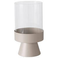 WINDLICHT - Beige, Trend, Glas/Metall (16/28cm) - Ambia Home