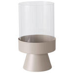 WINDLICHT - Beige, Trend, Glas/Metall (16/28cm) - Ambia Home