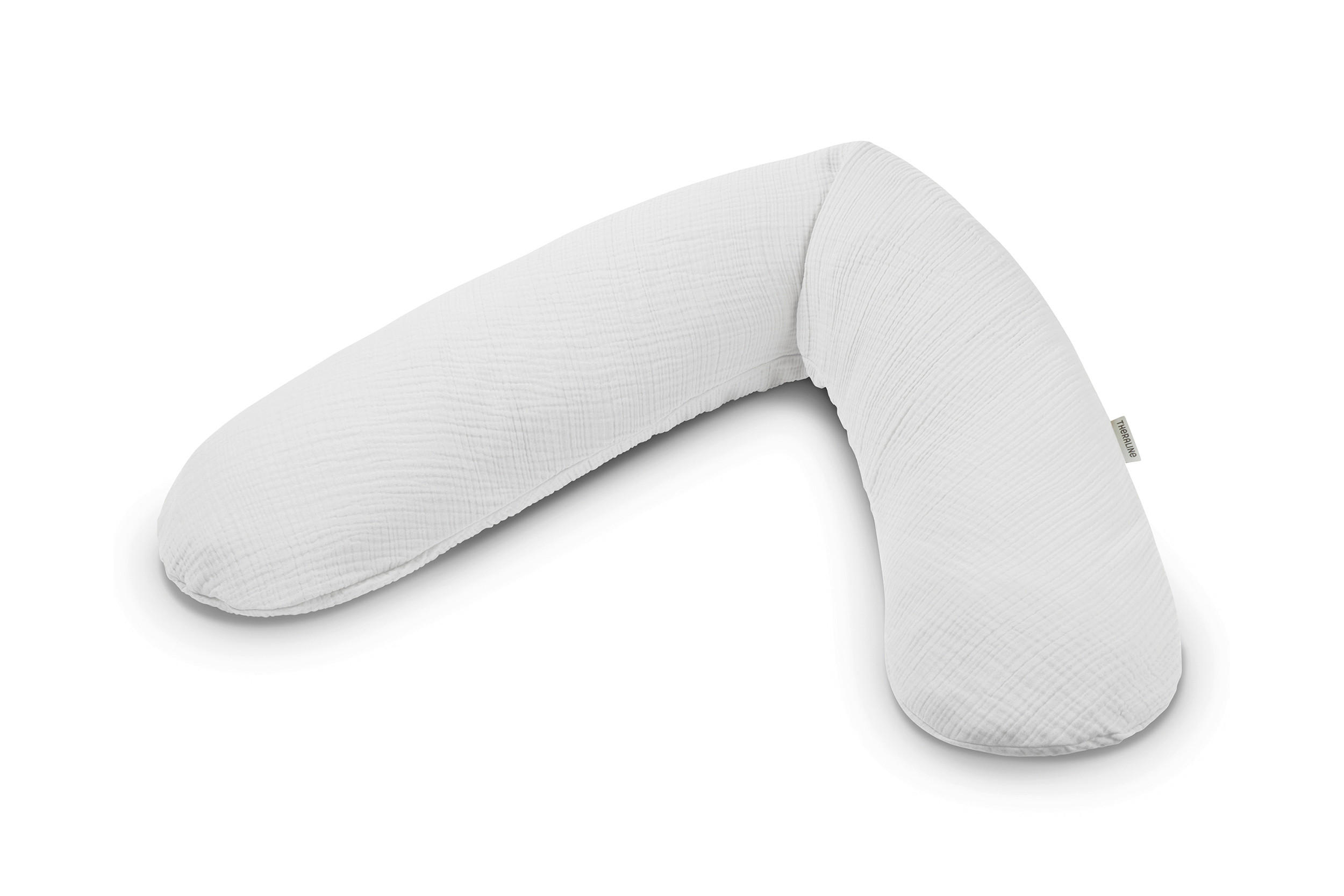 STILLKISSEN 190 cm Musselin   - Hellgrau, Basics, Textil (190cm) - Theraline