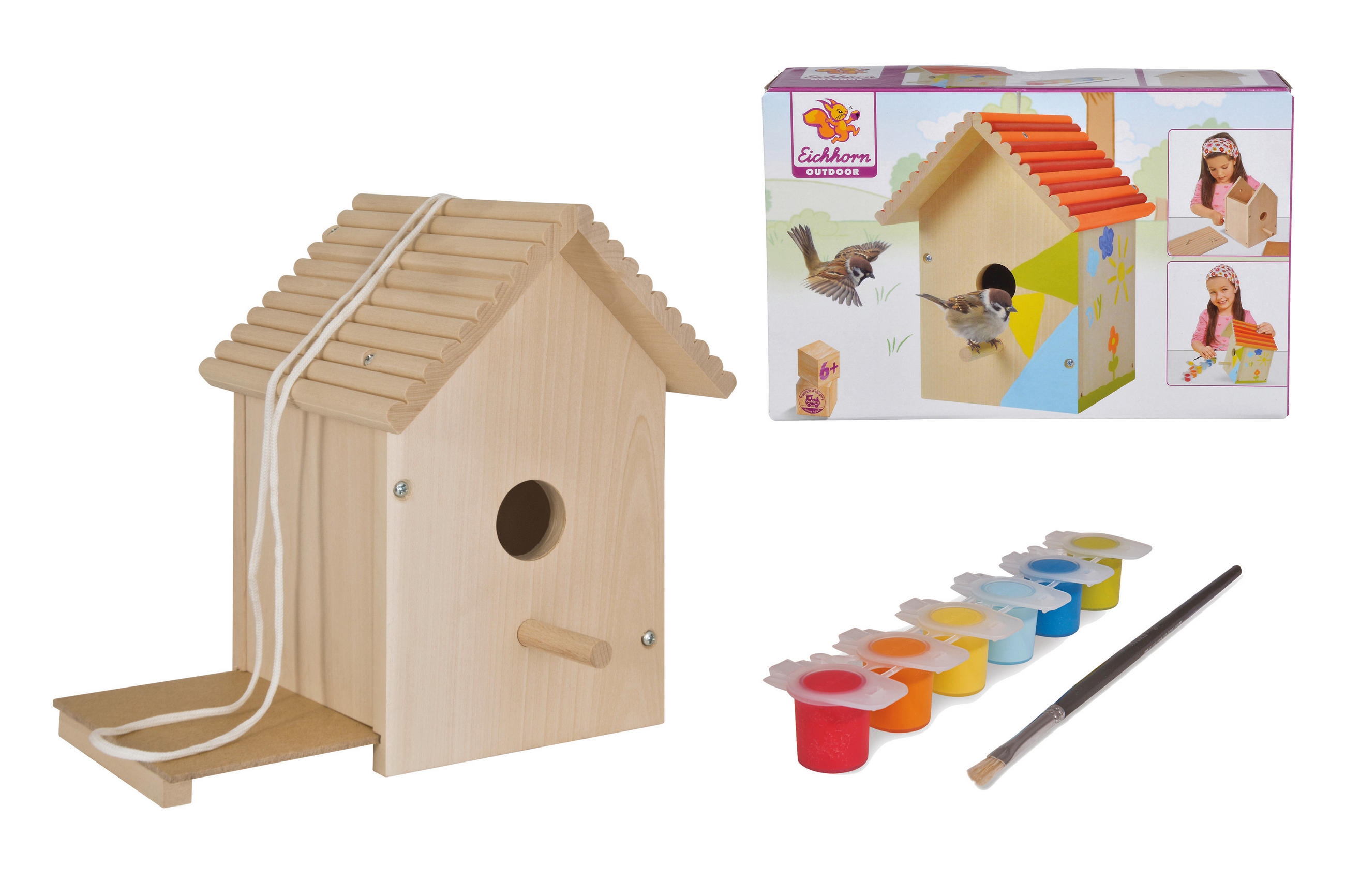 VOGELHAUS - Multicolor/Naturfarben, Basics, Holz (14/14/24cm) - Eichhorn