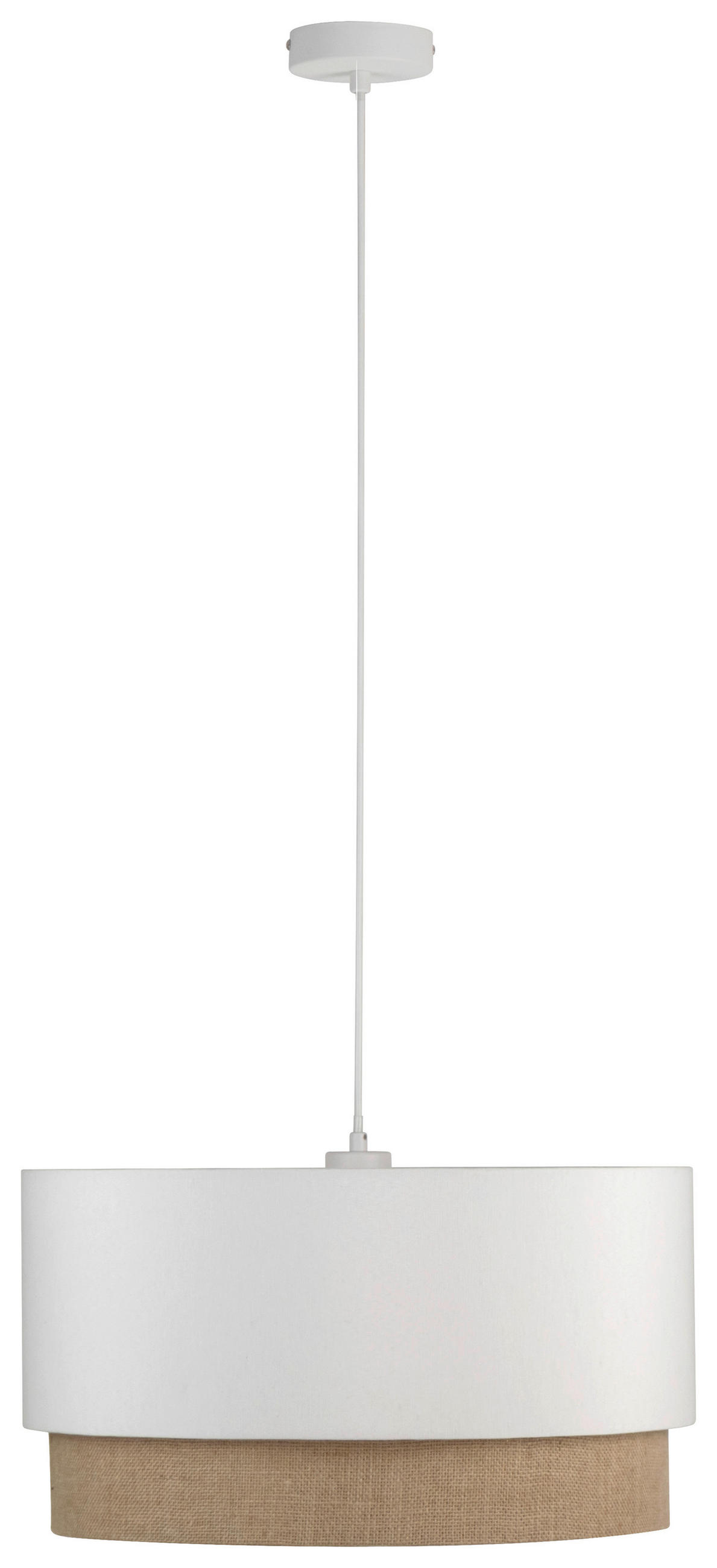 HÄNGELEUCHTE 45/120 cm  - Naturfarben/Weiß, Trend, Kunststoff/Textil (45/120cm) - Collett's Monde