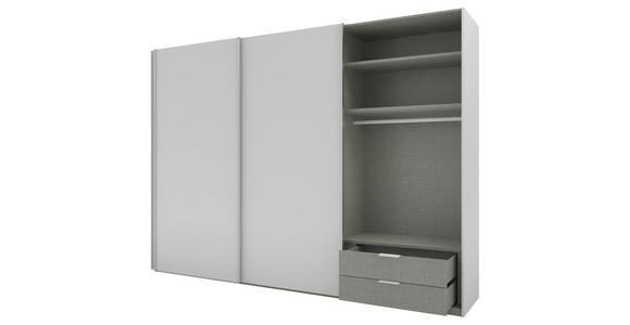 SCHWEBETÜRENSCHRANK 300/223/69 cm 3-türig Grau - Alufarben/Grau, KONVENTIONELL, Holzwerkstoff/Metall (300/223/69cm) - Novel