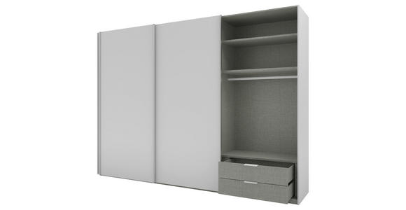 SCHWEBETÜRENSCHRANK  in Grau  - Alufarben/Grau, KONVENTIONELL, Holzwerkstoff/Metall (300/223/69cm) - Novel