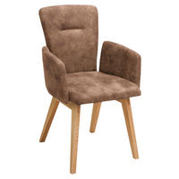 ARMLEHNSTUHL in Holz, Textil Cognac  - Cognac, KONVENTIONELL, Holz/Textil (57/91/66cm) - Dieter Knoll