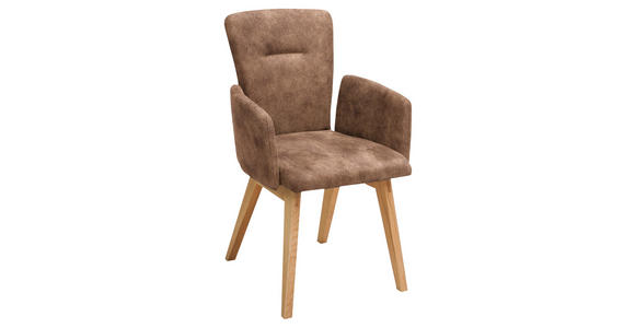 ARMLEHNSTUHL in Holz, Textil Cognac - Cognac, KONVENTIONELL, Holz/Textil (57/91/66cm) - Dieter Knoll