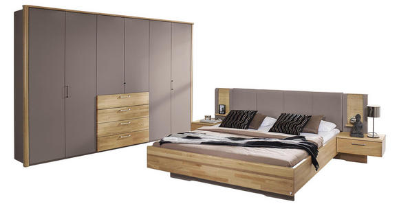 SCHLAFZIMMER Eichefarben, Fango - Fango/Eichefarben, KONVENTIONELL, Holz (180/200cm) - Dieter Knoll
