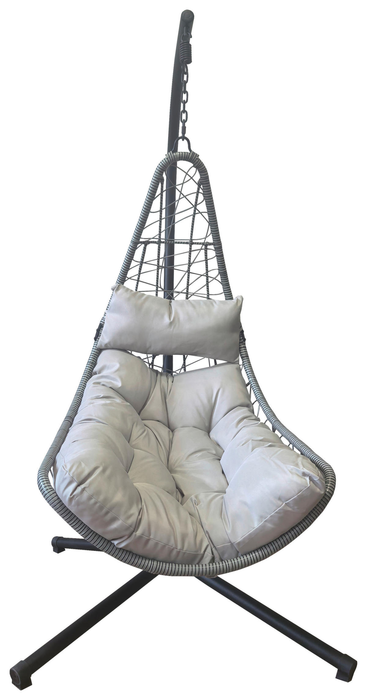 HÄNGESESSEL - Dunkelgrau/Anthrazit, Basics, Kunststoff/Textil (95/195cm) - Acamp