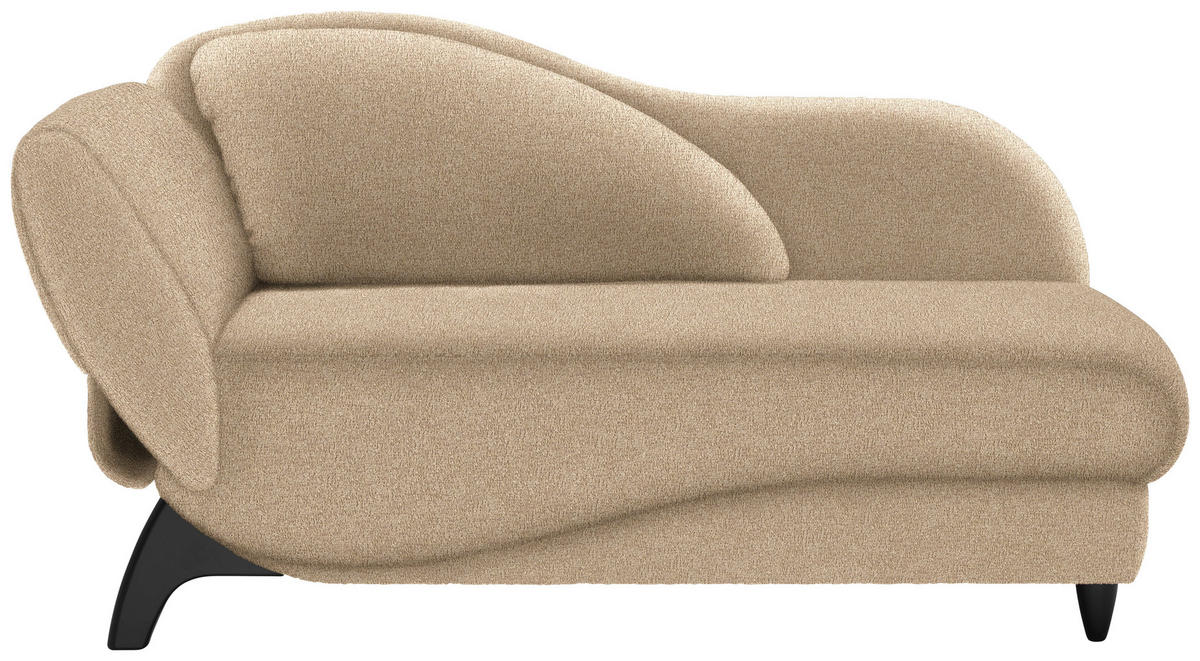 LIEGE Webstoff Beige  - Beige/Schwarz, MODERN, Holz/Textil (84/87/171-190cm) - Joka