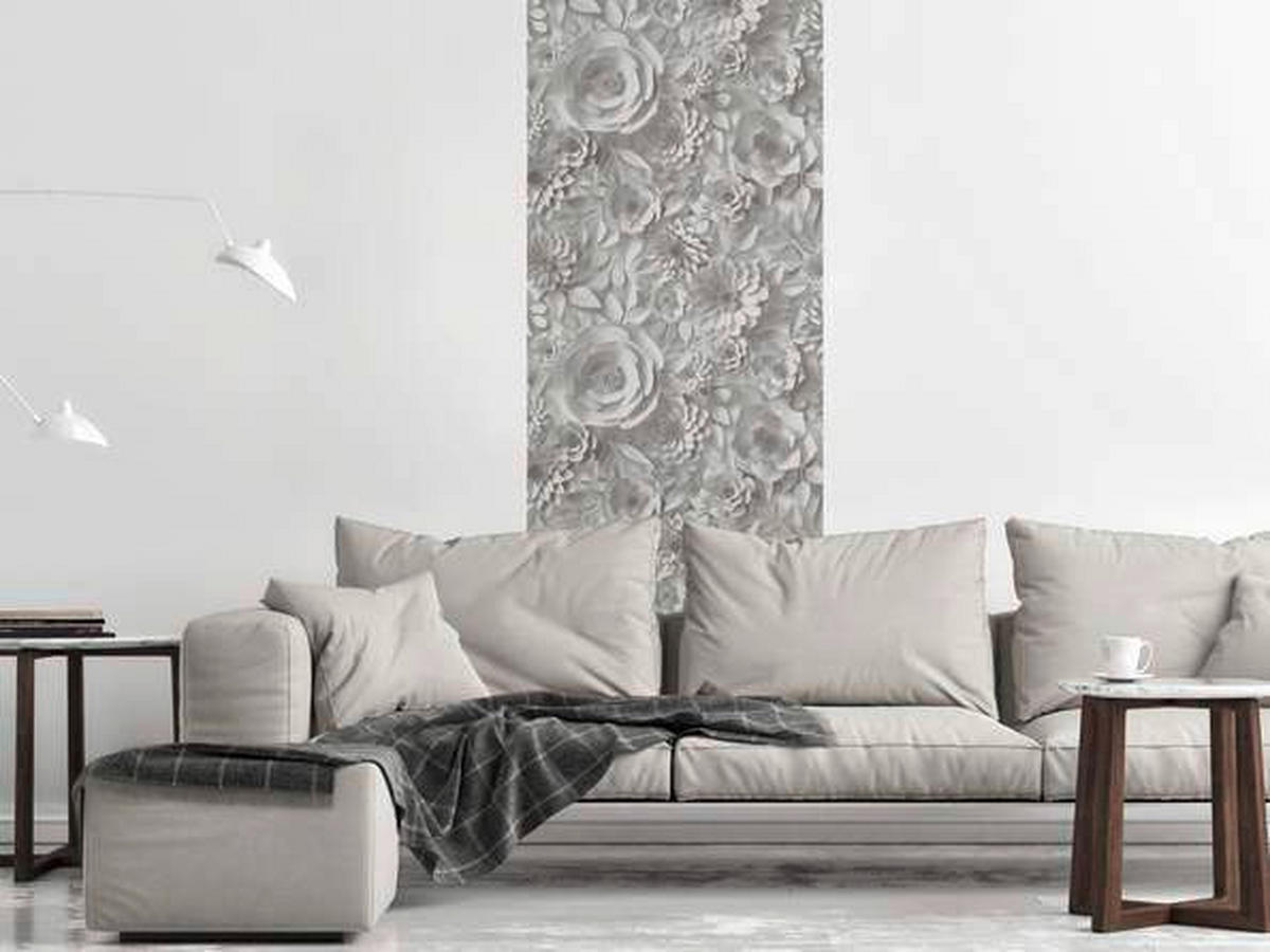 FOTOTAPETE  - Hellgrau, ROMANTIK / LANDHAUS, Textil (52/250cm)