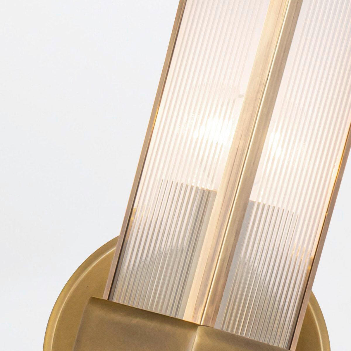 WANDLEUCHTE   - Messingfarben, KONVENTIONELL, Glas/Metall (38,5/9,5/10,5cm) - Elstead Lighting