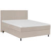 BOXSPRINGBETT 160/200 cm  in Beige  - Beige/Schwarz, Design, Textil/Metall (160/200cm) - Welnova