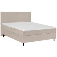 BOXSPRINGBETT 120/200 cm  in Perlmutt  - Perlmutt/Schwarz, Design, Textil/Metall (120/200cm) - Welnova