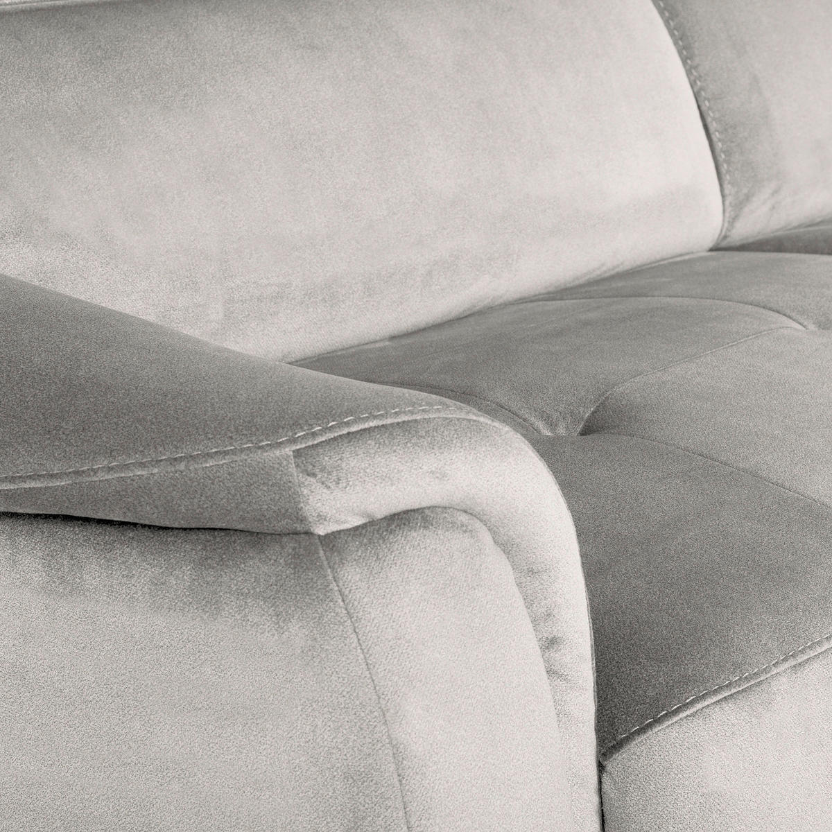 SCHLAFSOFA in Textil Hellgrau  - Chromfarben/Hellgrau, Design, Textil/Metall (203/77-98/103cm) - MID.YOU