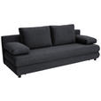 SCHLAFSOFA Taras  mit Stoffauswahl Webstoff Dunkelgrau  - Dunkelgrau/Schwarz, Design, Kunststoff/Textil (197/77/81cm) - Xora
