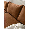 ECKSOFA Rostfarben Flachgewebe  - Rostfarben/Buchefarben, KONVENTIONELL, Holz/Textil (144/230cm) - Carryhome