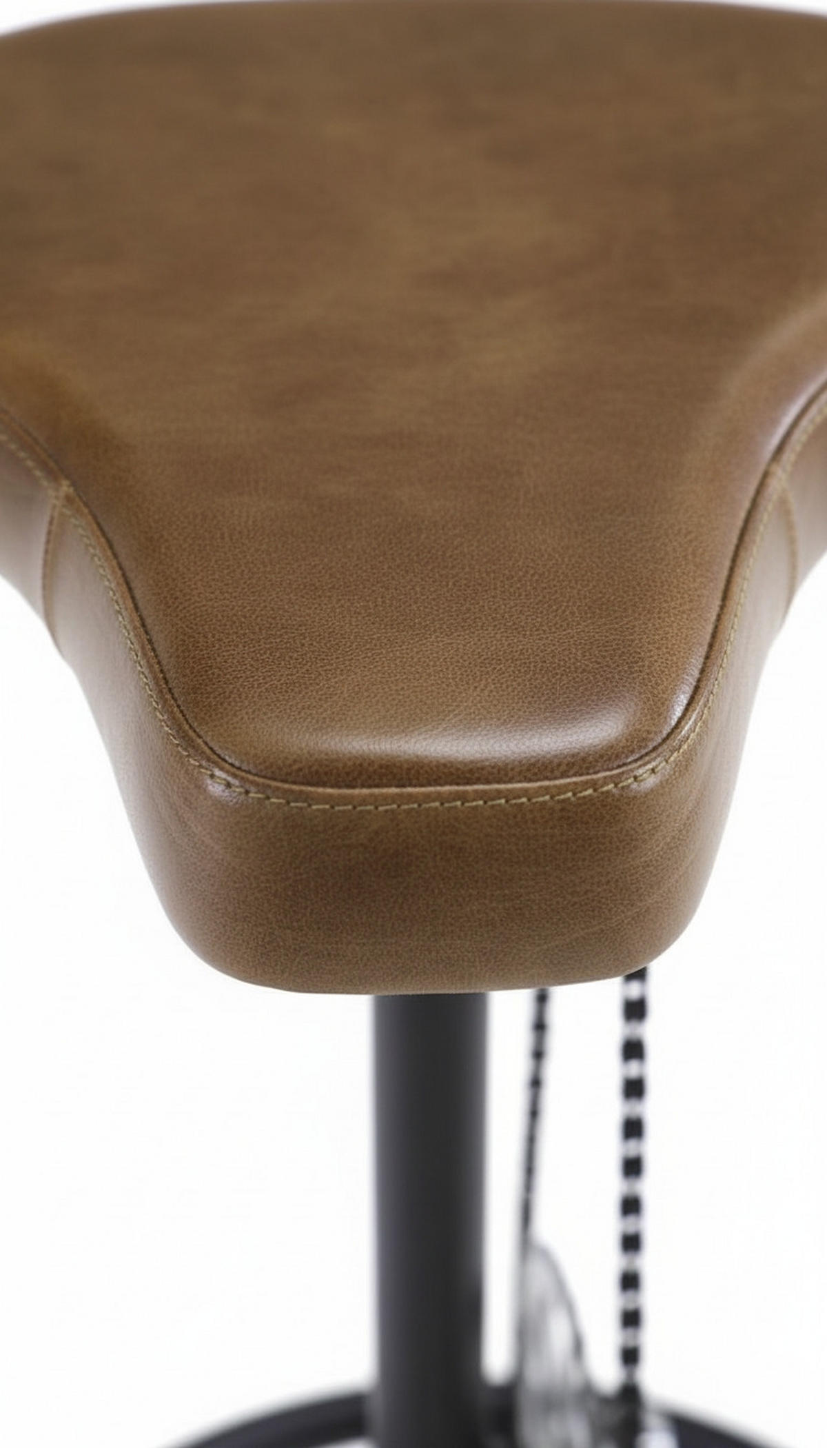 BARHOCKER Echtleder Braun, Schwarz Eisen  - Schwarz/Braun, LIFESTYLE, Leder/Metall (41/77/41cm) - Landscape