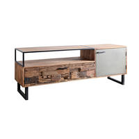 LOWBOARD  in 160/62/40 cm  - Hellbraun/Schwarz, Design, Holz/Stein (160/62/40cm) - Carryhome