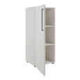 KOMMODE 45/55/42,9 cm  in Weiß  - Silberfarben/Schwarz, MODERN, Holzwerkstoff/Kunststoff (45/55/42,9cm) - Novel