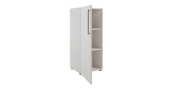KOMMODE 45/55/42,9 cm in Weiß - Silberfarben/Schwarz, MODERN, Holzwerkstoff/Kunststoff (45/55/42,9cm) - Novel