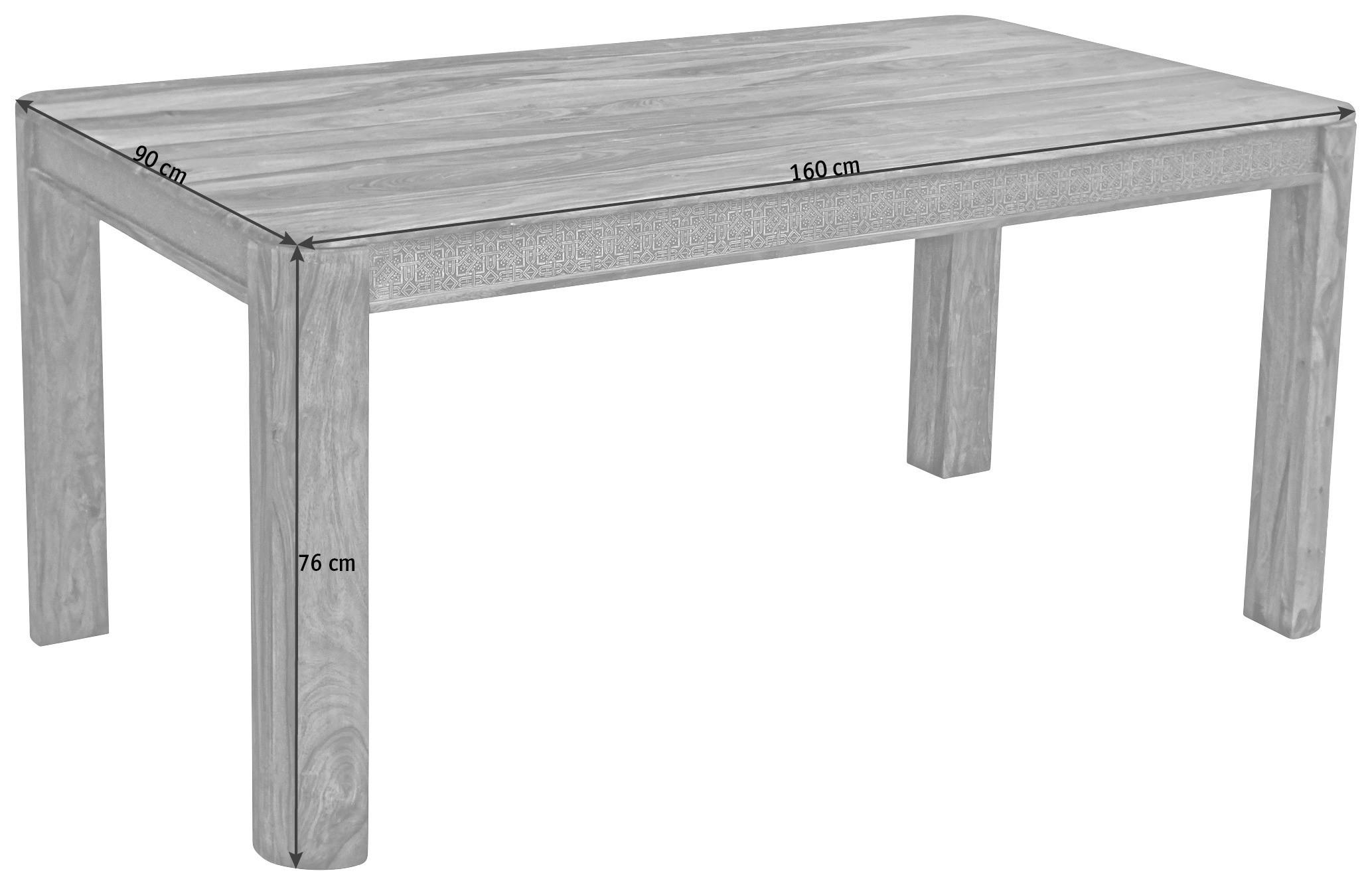 JÍDELNÍ STŮL, akácie, barvy sheesham, 160/90/76 cm - barvy sheesham, Lifestyle, dřevo (160/90/76cm) - Landscape