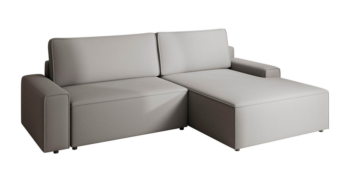 ECKSCHLAFSOFA CHALLANGE  mit Schlafen auf Sitzhöhe, Rücken echt, Armteil links, Armteil rechts Struktur Graphitfarben  - Schwarz/Graphitfarben, MODERN, Kunststoff/Textil (246/168cm) - Trendmanufaktur